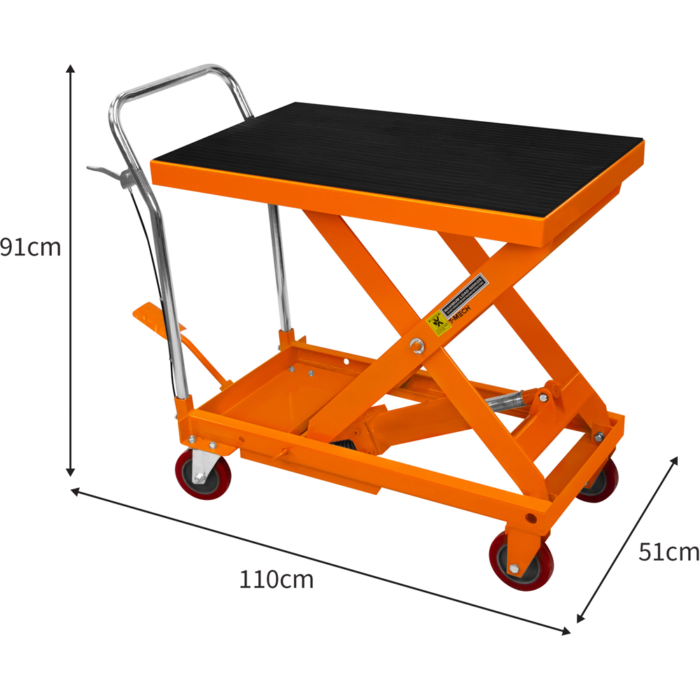 T-Mech Orange Hydraulic Table Lift Image 4