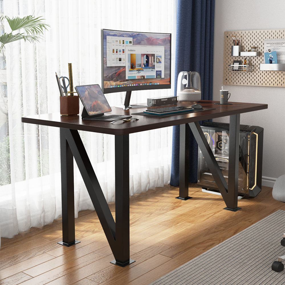 Living and Home Black Anti Slip Modern N Shaped Iron Table Legs 50cm 2 Pack Image 2