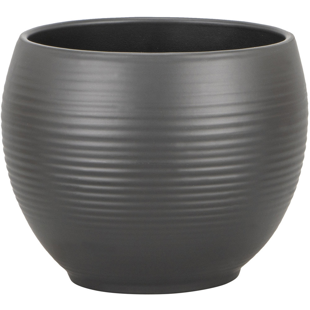 Manacor Ceramic Pot Cover - Anthracite / 16cm Image