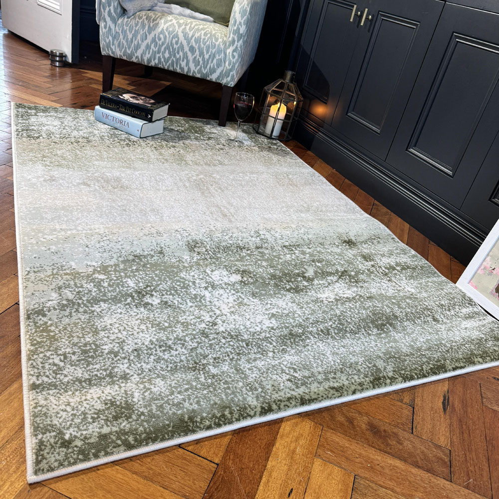 Kukoon Catalina Green Abstract Rug 120 x 170cm Image 1