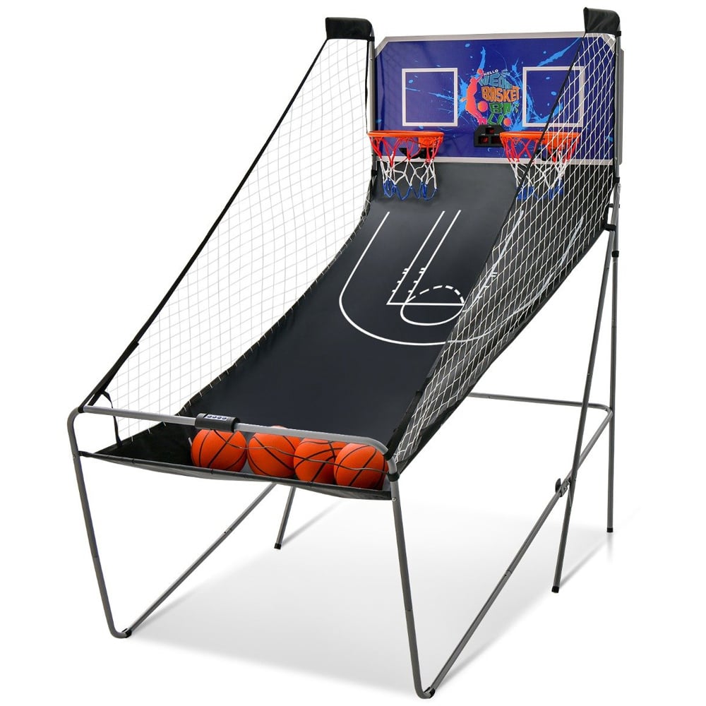 Costway Navy Foldable Basketball Arcade Game Image 1