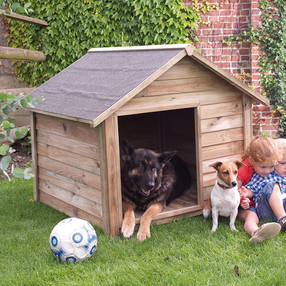 Cerland Willow 4 x 4ft Wooden Traditional Large Dog Kennel Image 5