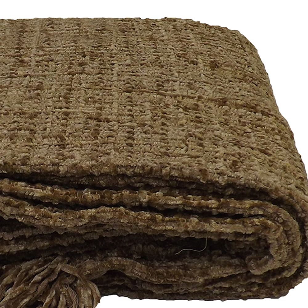 Rapport Home Zara Natural Cotton Chenille Woven Throw 150 x 200cm Image 2