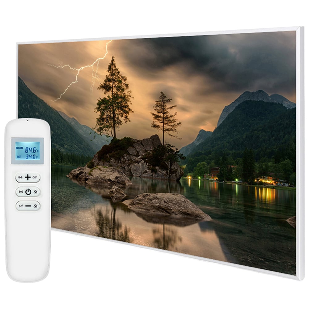 Mirrorstone Nexus Thunder Mountain Image Wi-Fi Infrared Heating Panel 900W 795 x 1195mm Image 1