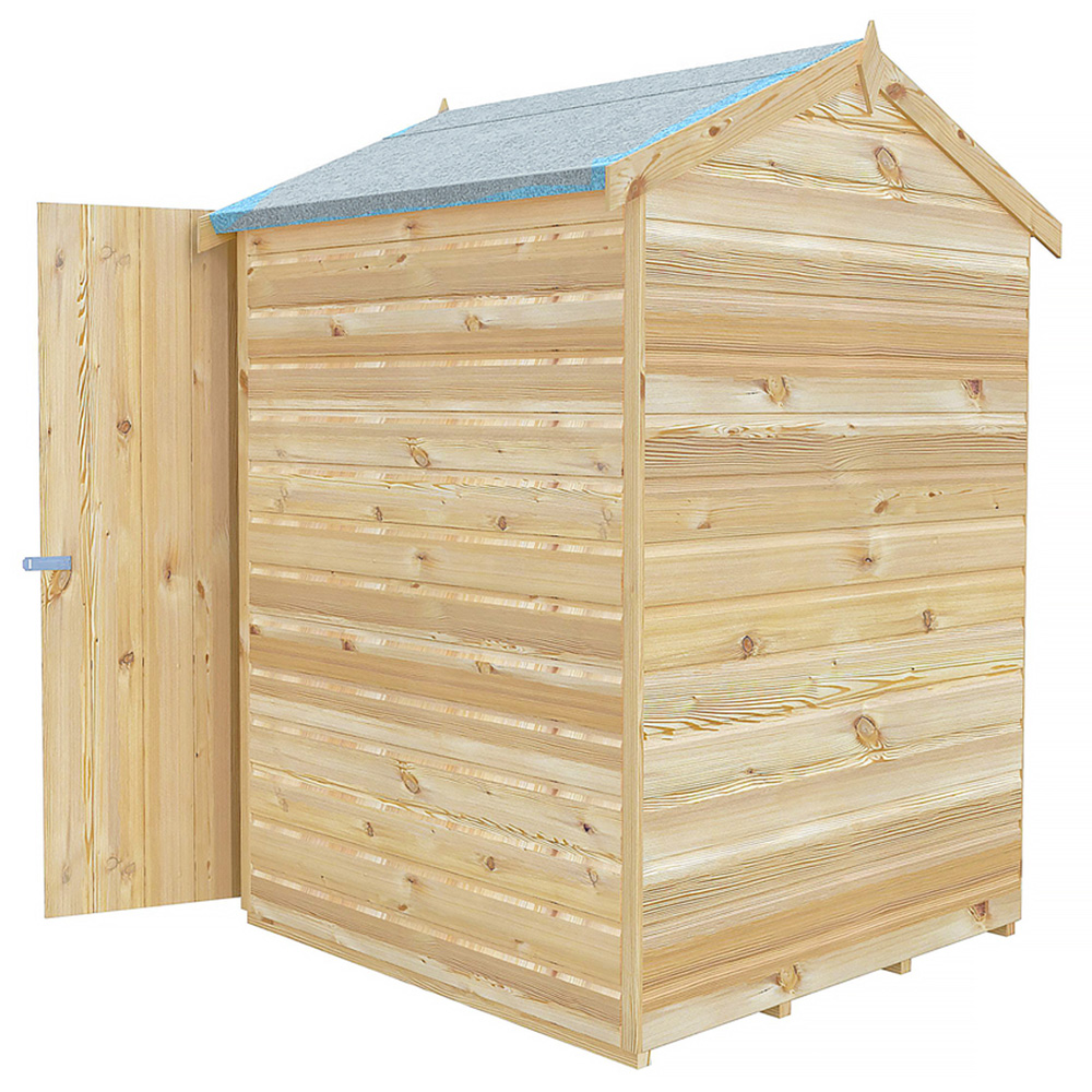 Shire GB Shetland 4 x 4ft Shiplap Apex Garden Shed Image 4