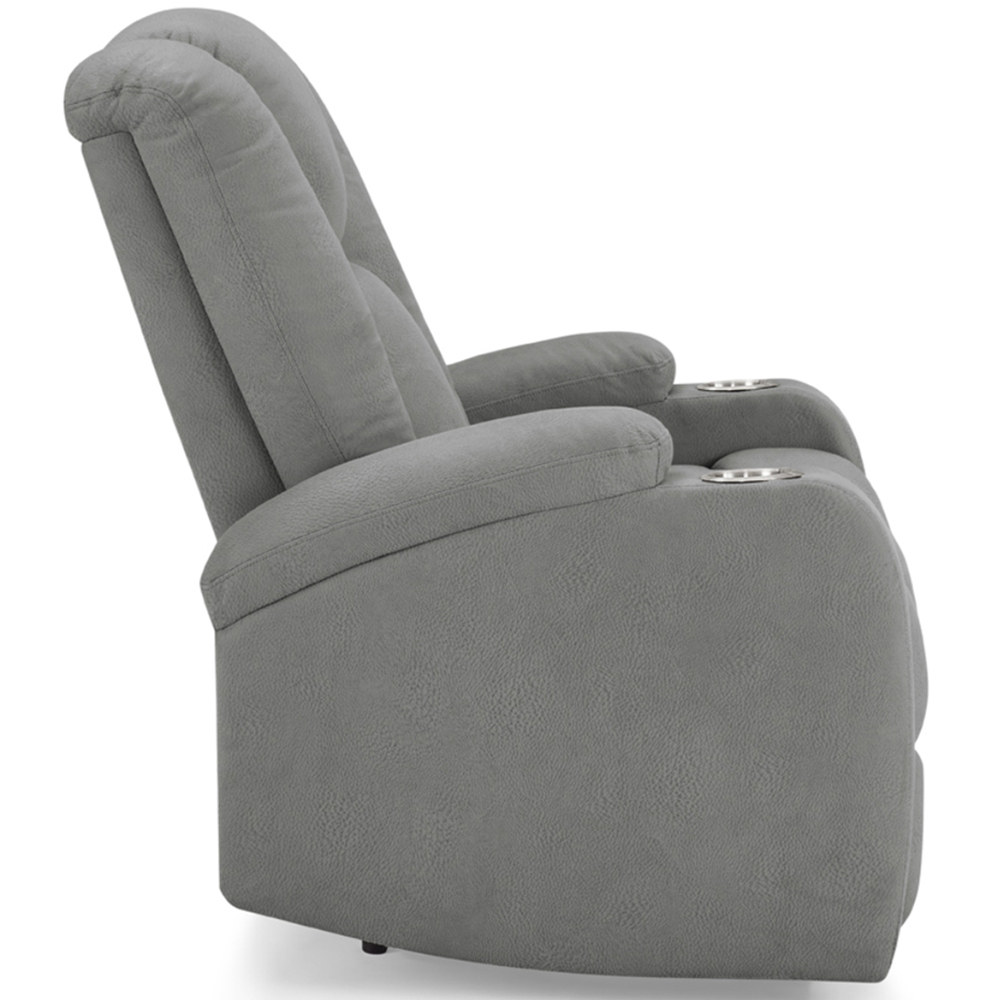 Home Detail Hannah Single Seater Dark Grey Air Leather Electric Recliner Sofa Image 5