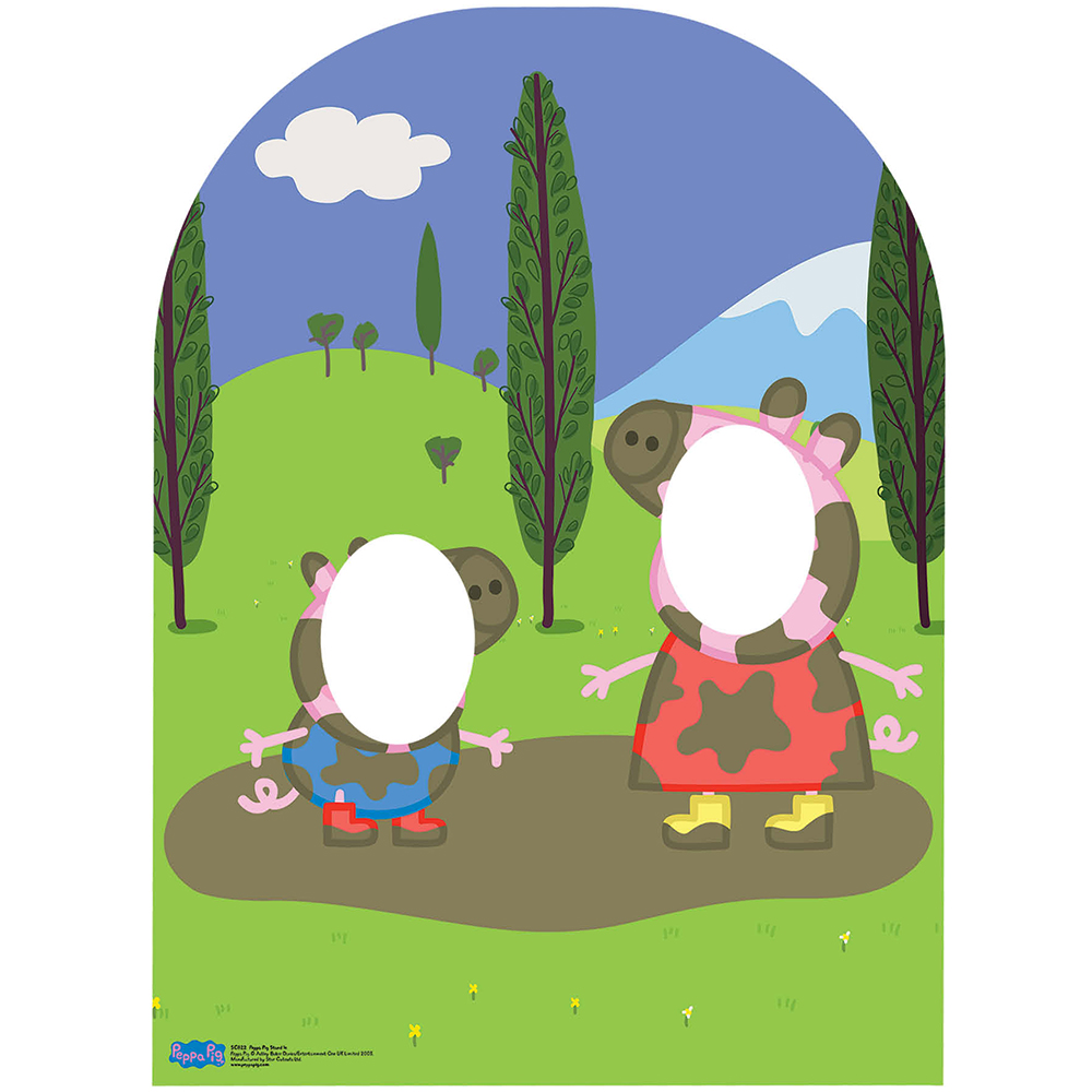 Star Cutouts Child Sized Peppa Pig Muddy Puddle Stand-In Cardboard Cutout 4ft Image 3
