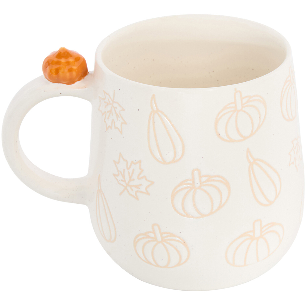 Autumn Pumpkin Handle Mug White Image 3