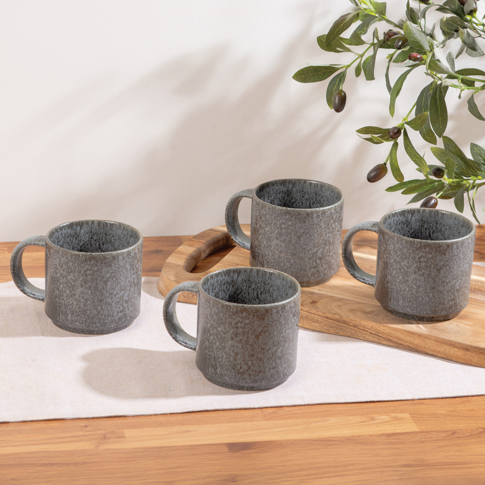 Pack of 4 Kiyora Reactive Matt Glaze Mugs Image 7