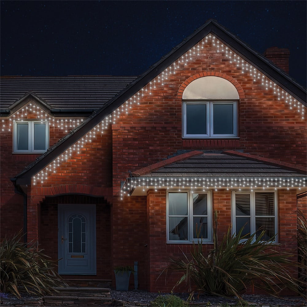 Eagle Connect 180 Cool White LED White Icicle Light 6m Image 3