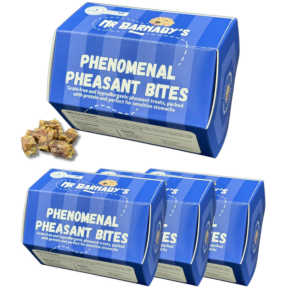 Mr Barnaby's Phenomenal Pheasant Bites Dog Treats 4 Pack Image 1