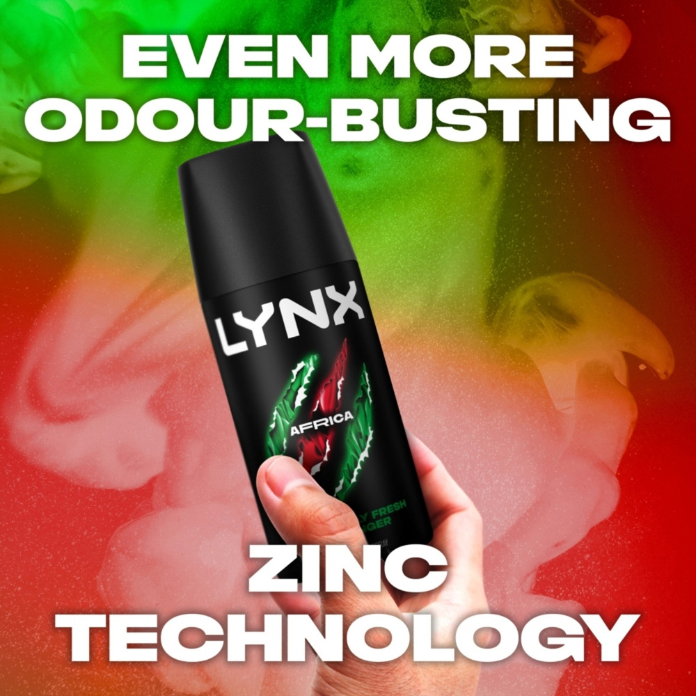 Lynx Africa Men's 48H Freshness Travel Size Deodorant Body Spray 35ml 6 Pack Image 4