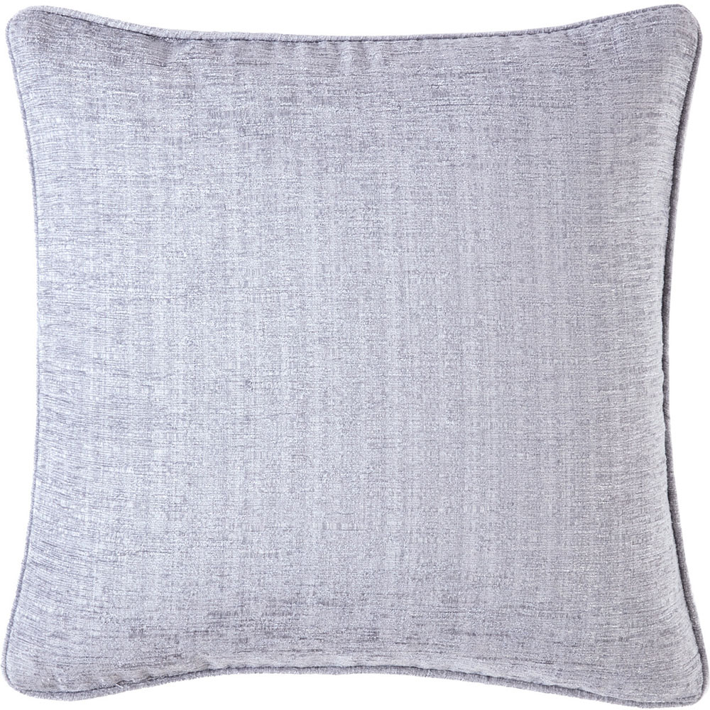 Delphine Chenille Cushion Silver Image 1