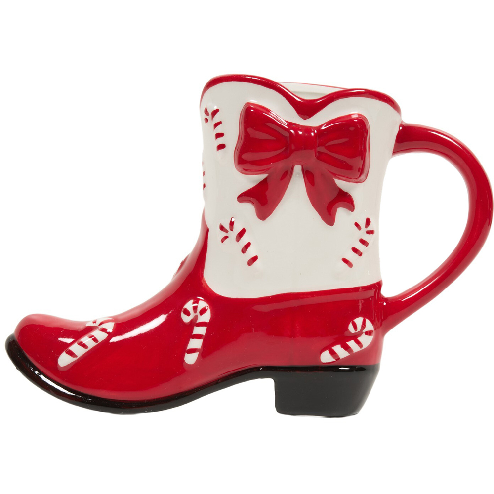 Christmas Cowboy Shaped Boot Mug Image 2