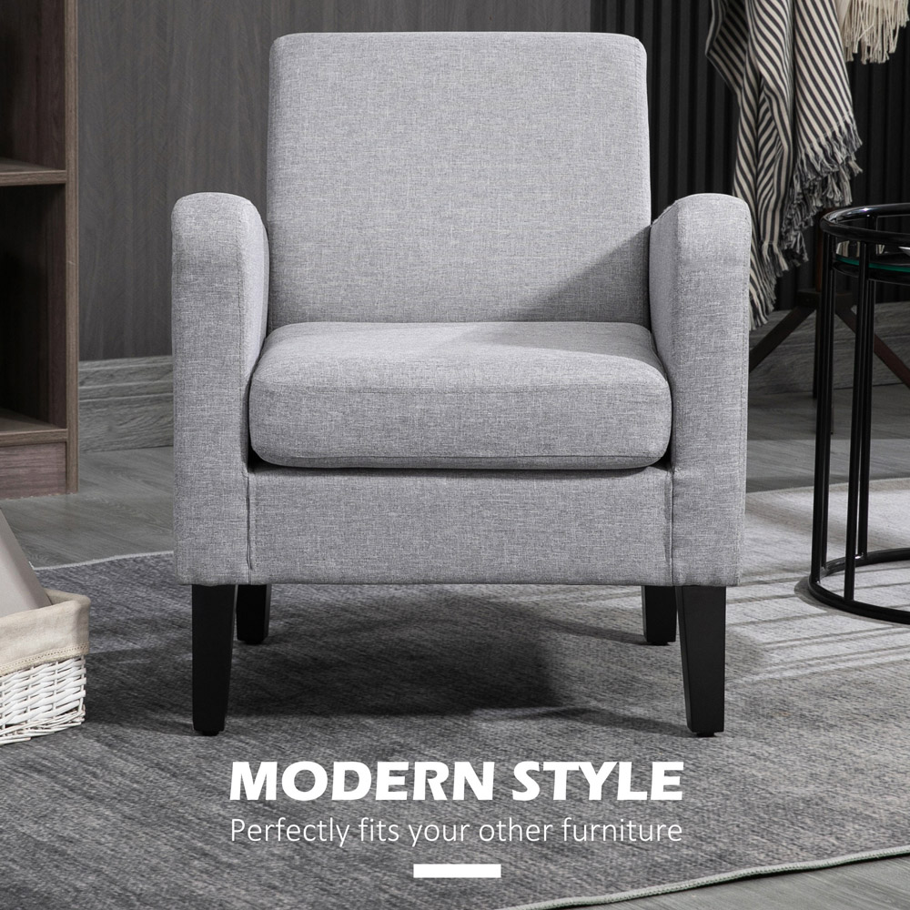 Portland Light Grey Accent Chair Image 4