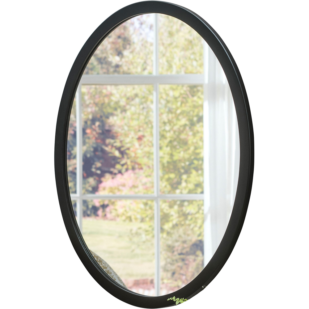 Yearn Classic Black Oval Mirror 55 x 45cm Image 1