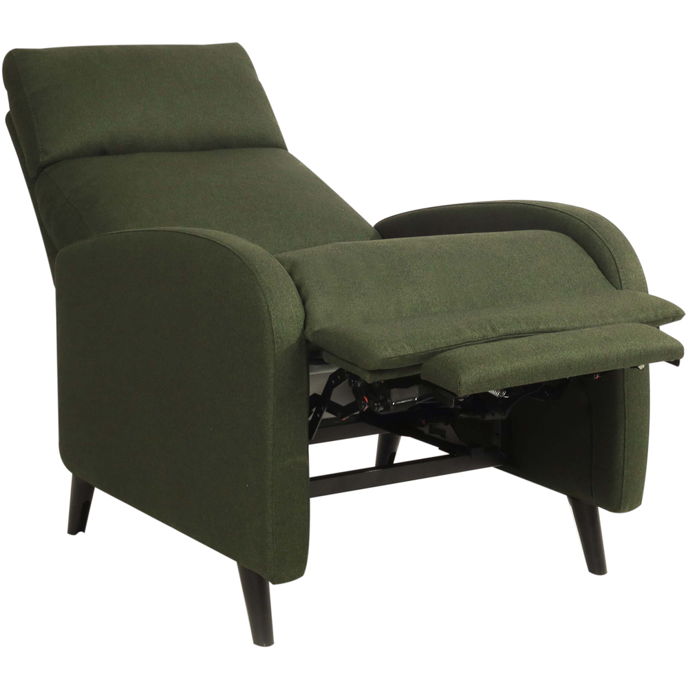 Brooklyn Green Linen Upholstered Manual Recliner Chair Image 3