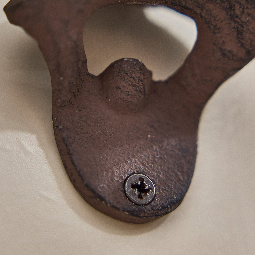 Dibor Cast Iron Wall Mounted Bottle Opener Image 4