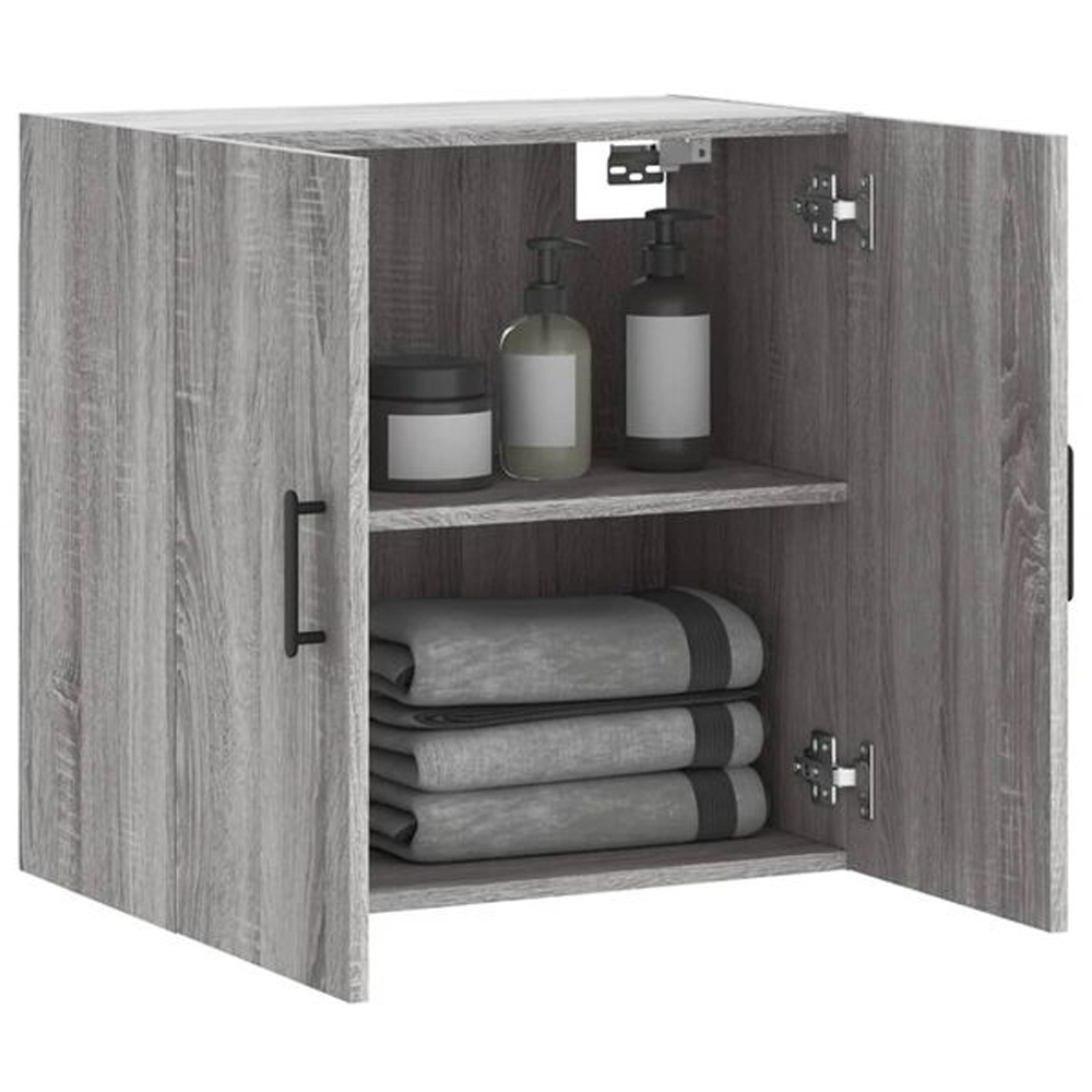 vidaXL 2 Door Grey Sonoma Oak Wall Cabinet Image 3