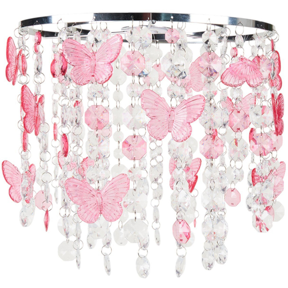 Butterfly Pendant Light Pink Image 2