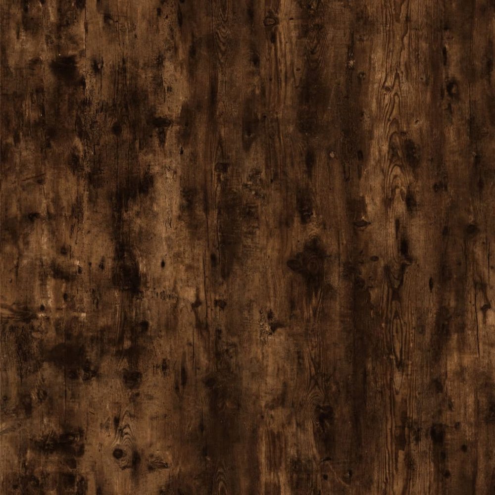 vidaXL Single Door Single Drawer Computer Desk Smoked Oak Image 7