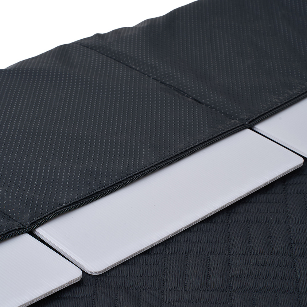 H&O Direct 42.5 x 59 x 128cm Black Waterproof Pet Car Back Seat Cover with Safety Belt Image 4