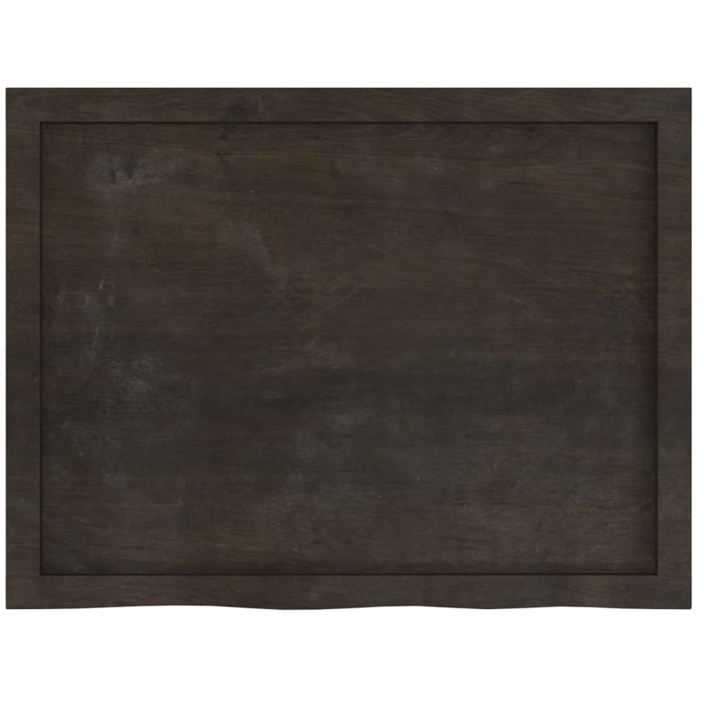 vidaXL 60 x 80cm Dark Brown Oak Wood Wall Shelf Image 4