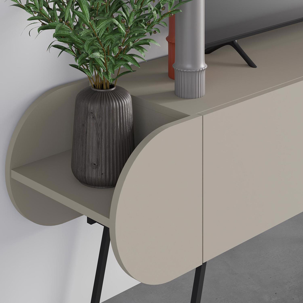 FWStyle Capsule 2 Door 2 Shelf Sandstone TV Unit Stand Image 5