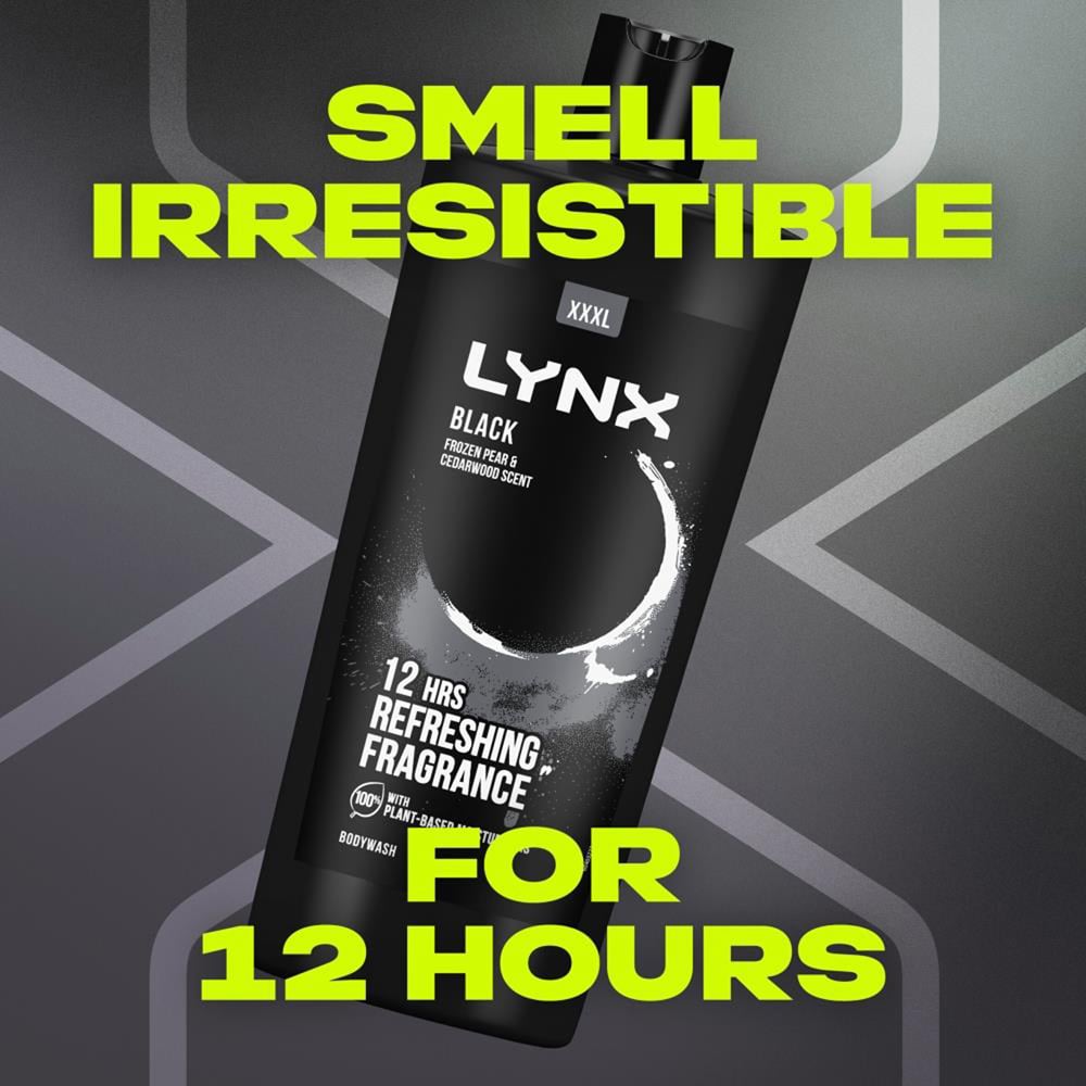 Lynx Black Frozen Pear and Cedarwood Shower Gel 700ml 3 Pack Image 5