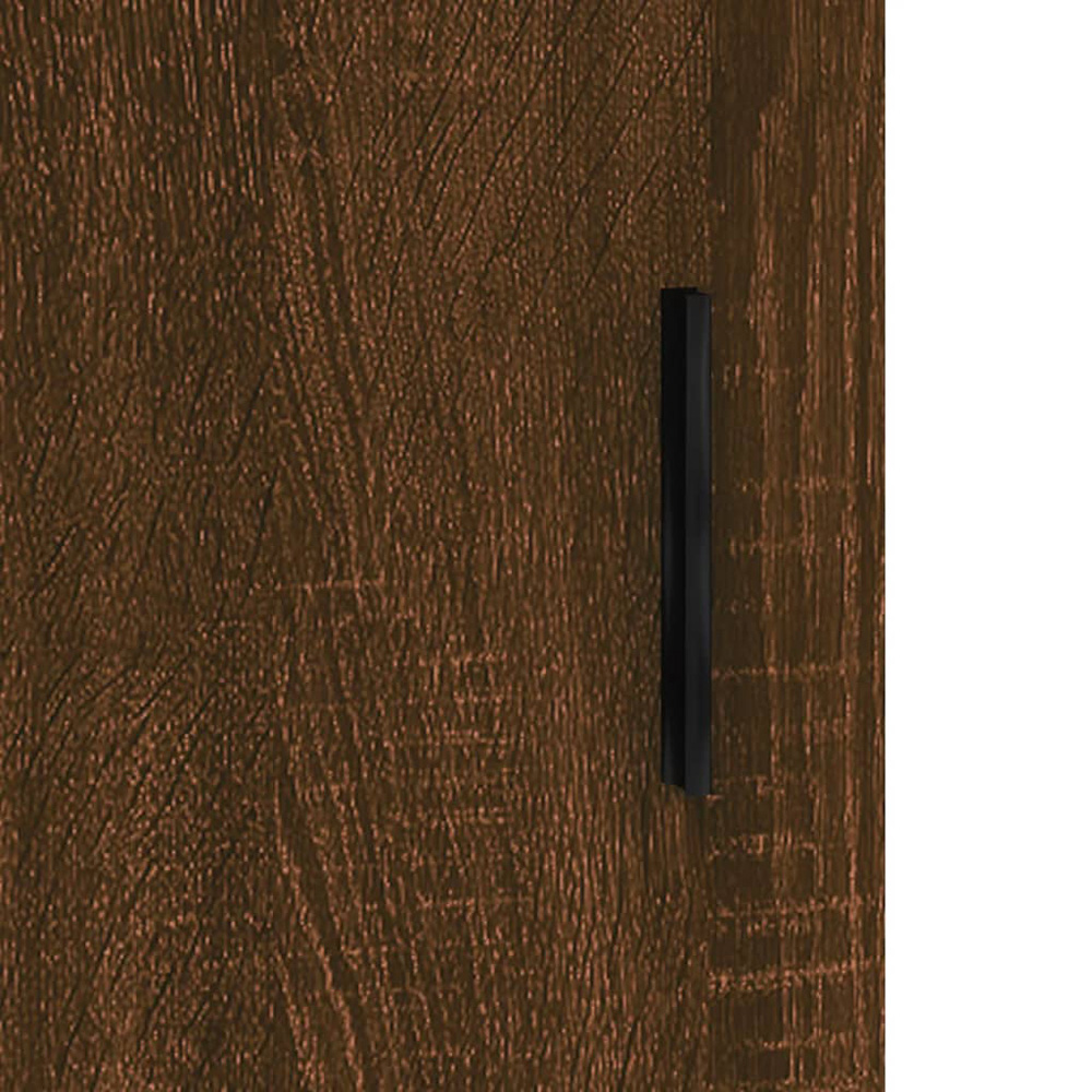 vidaXL Single Glass Door Brown Oak Sideboard Image 7