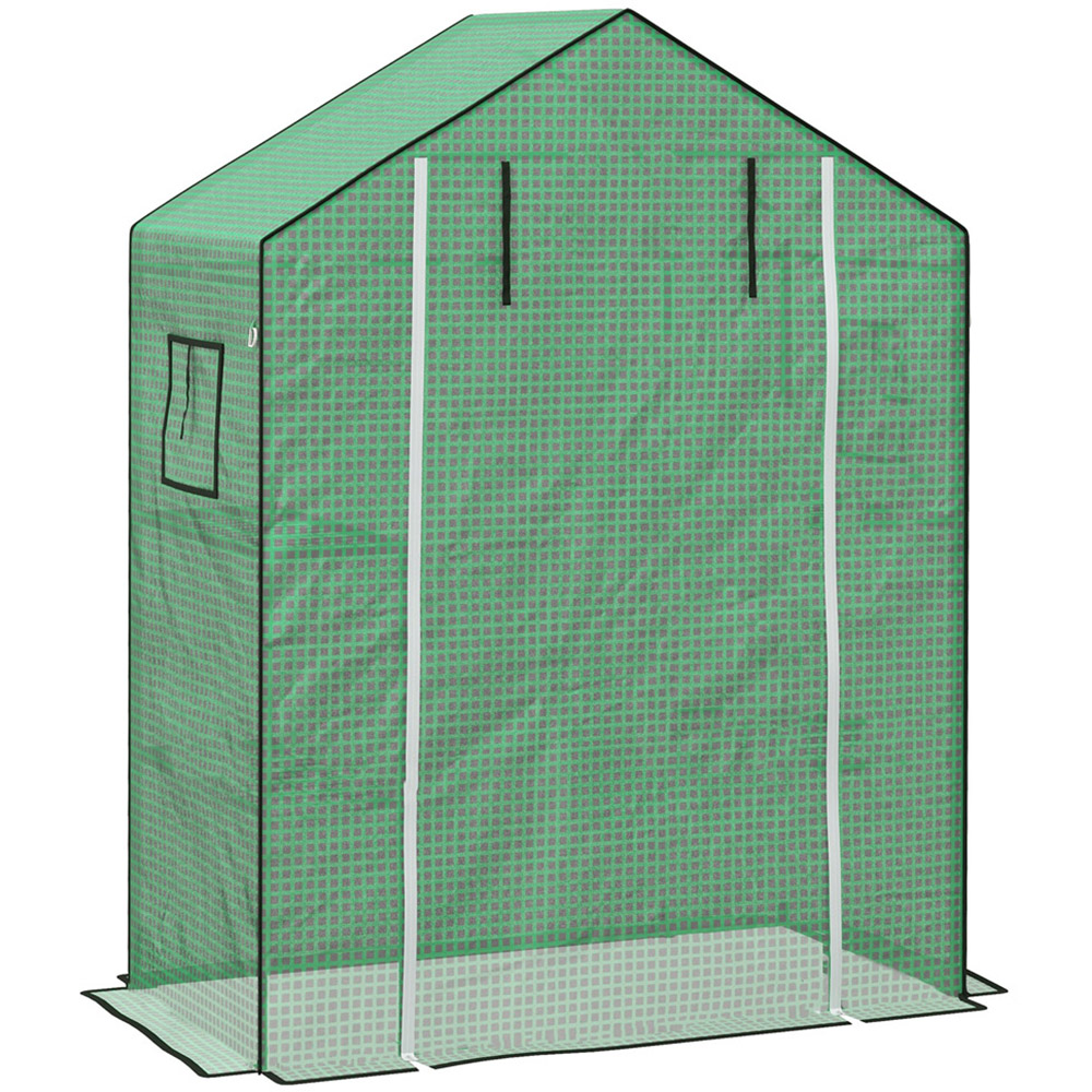 Outsunny 6.2 x 4.5 x 2.3ft Green PE Replacement Greenhouse Cover Image 1