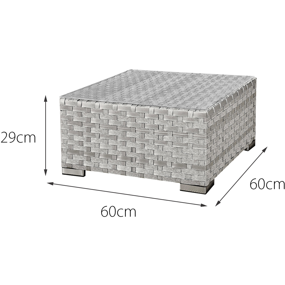 Oseasons Trinidad Deluxe 8 Seater Dove Grey Sofa Set with White Cushions Image 7