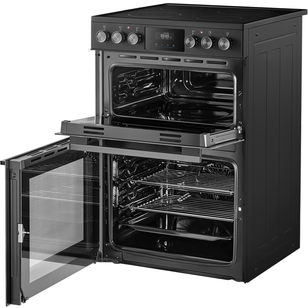Midea MFO24EME4R118-BK Black 60cm Double Oven Freestanding Cooker with Ceramic Hob Image 4