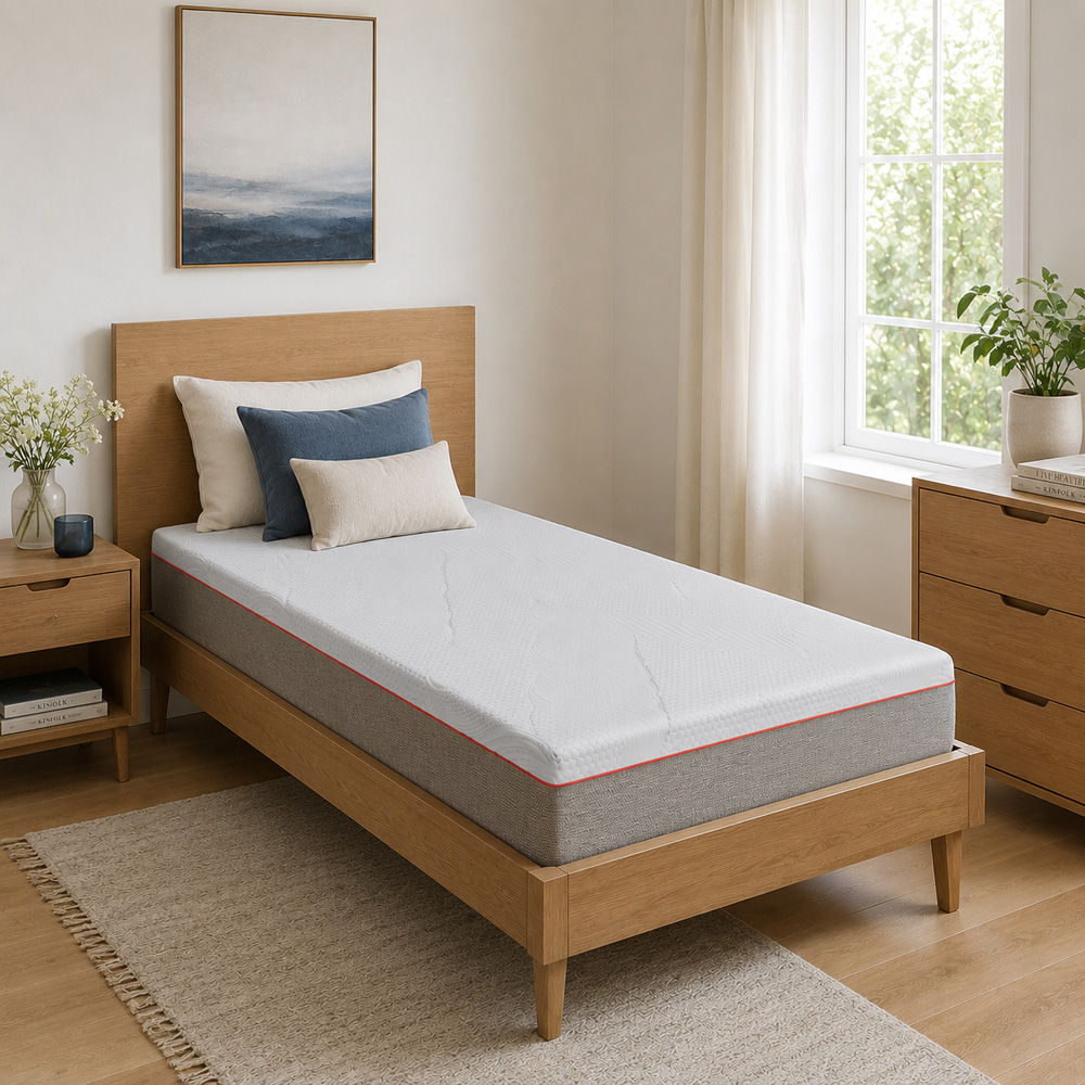 Visco Therapy Single Fusion Graphite Memory Foam Mattress with Deep Sleep Pillow Image 2