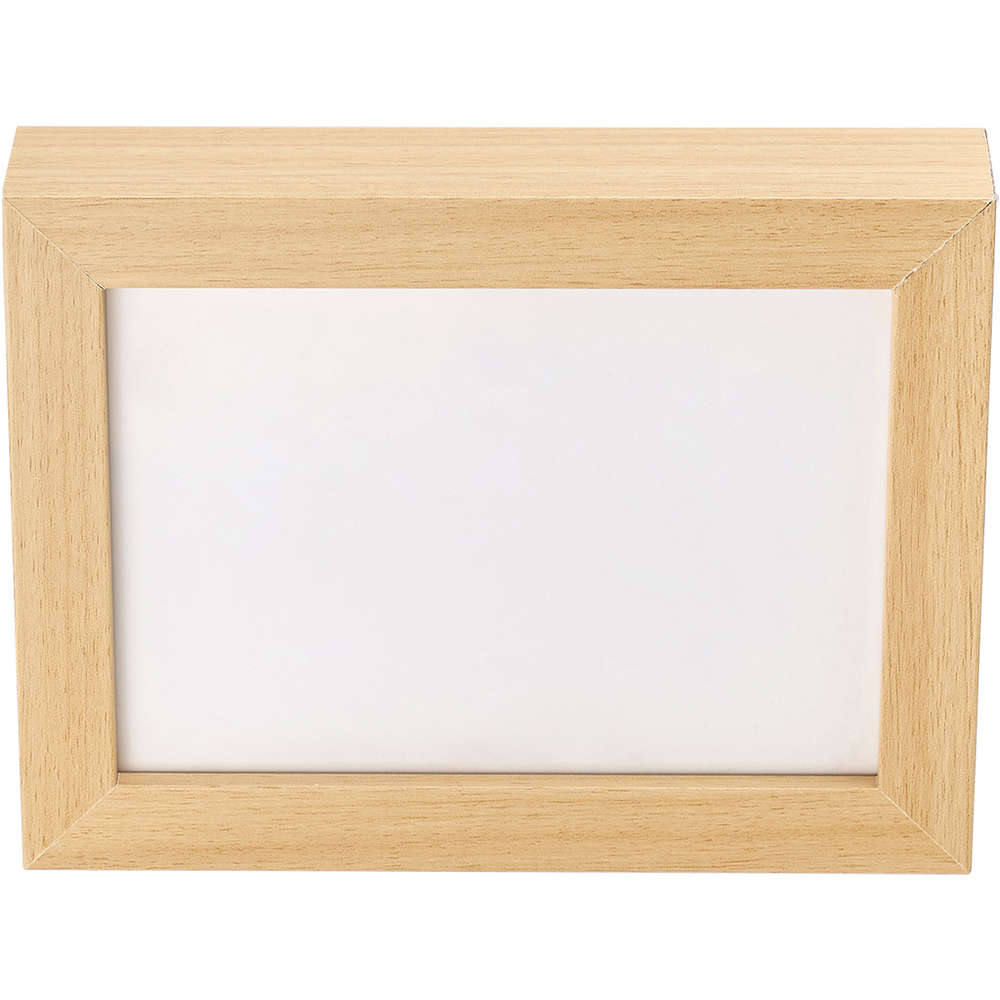 Living and Home Natural Wood Magnetic Photo Frame 6.1 x 7.8 inch Image 1