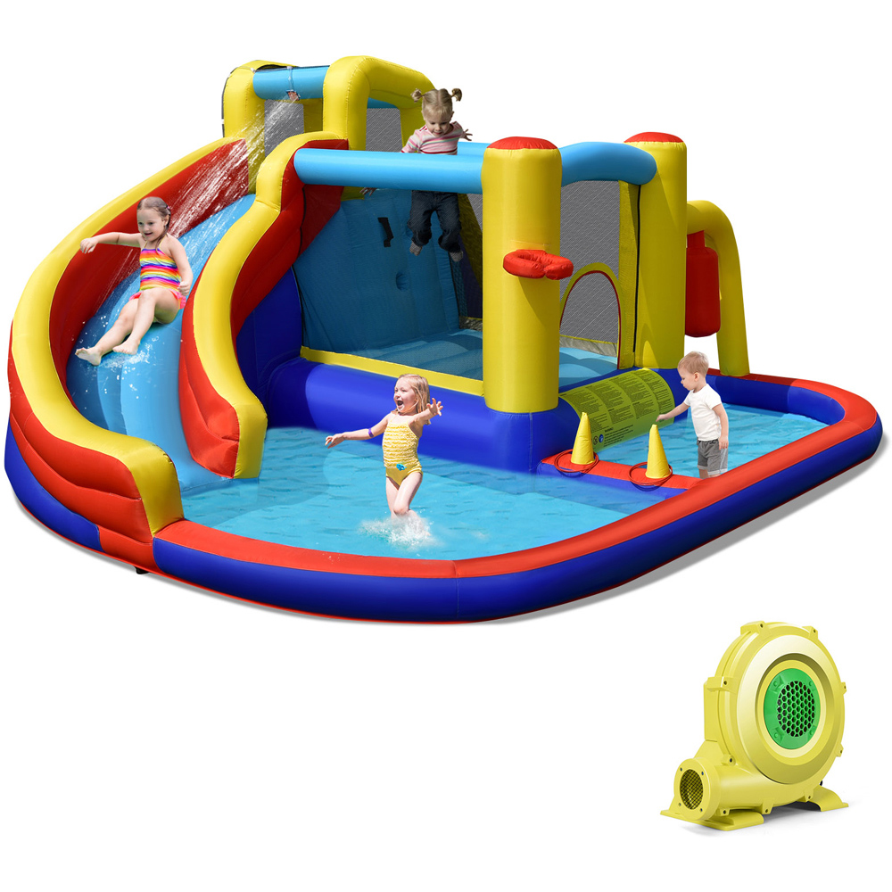 Costway Kids Giant Inflatable Water Slide with 680W Blower Image 3