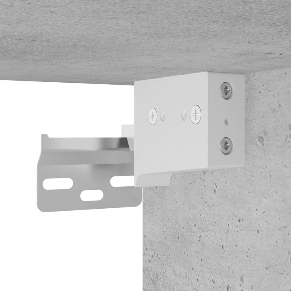 vidaXL 2 Door Single Shelf Concrete Grey Wall Cabinet Image 9