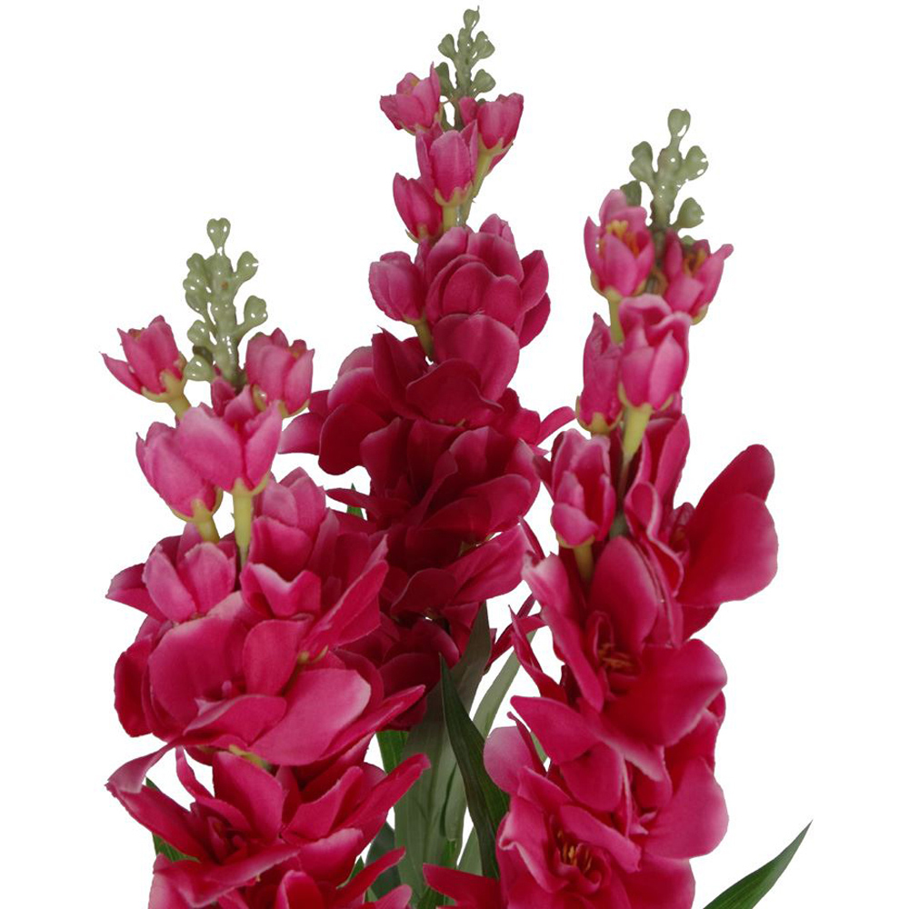 Leaf White Cymbidium Orchid Artificial Tree Pot 3.2ft Image 4