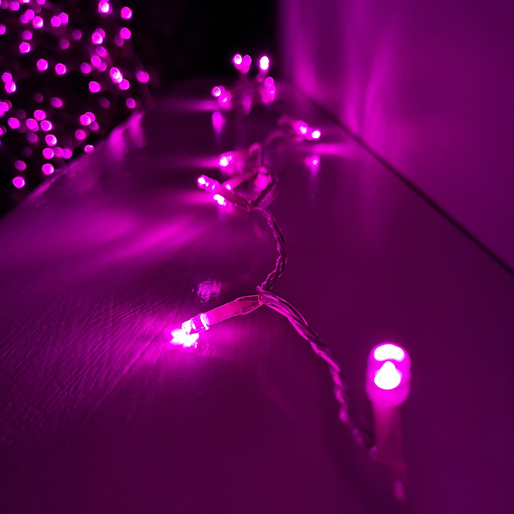 Premier SupaBrights 200 Pink LED String Light 16m Image 1