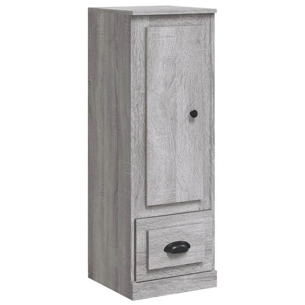 vidaXL Single Door Single Drawer Grey Sonoma Highboard Image 2