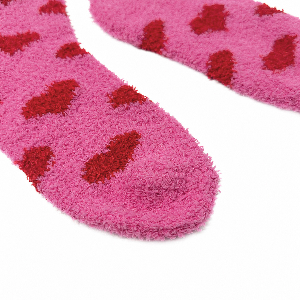 Pack of 2 Fluffy Heart Socks Image 4