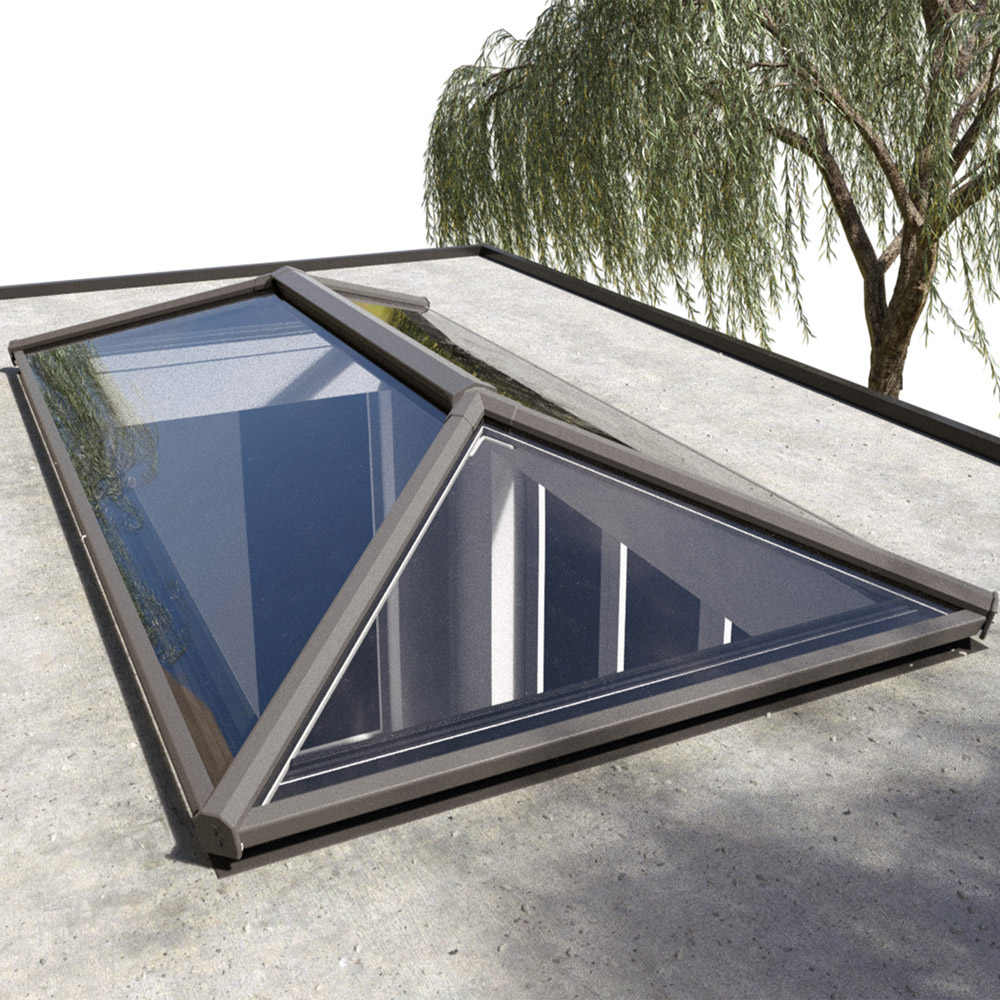 Crystal Aluminium  Skylight Roof Black Ext White Int 1500mmx1000mm Image 3