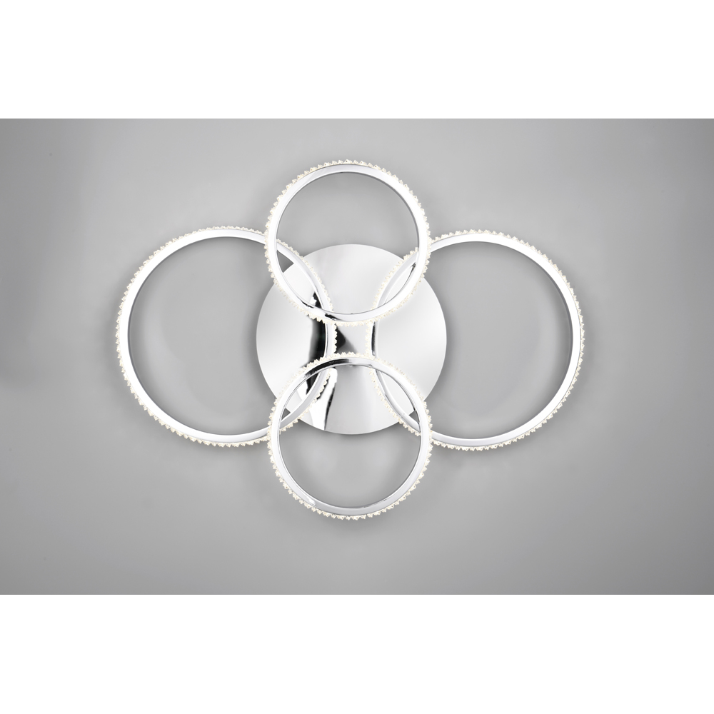 TRIO Cires Chrome Circles LED Ceiling Light Image 6