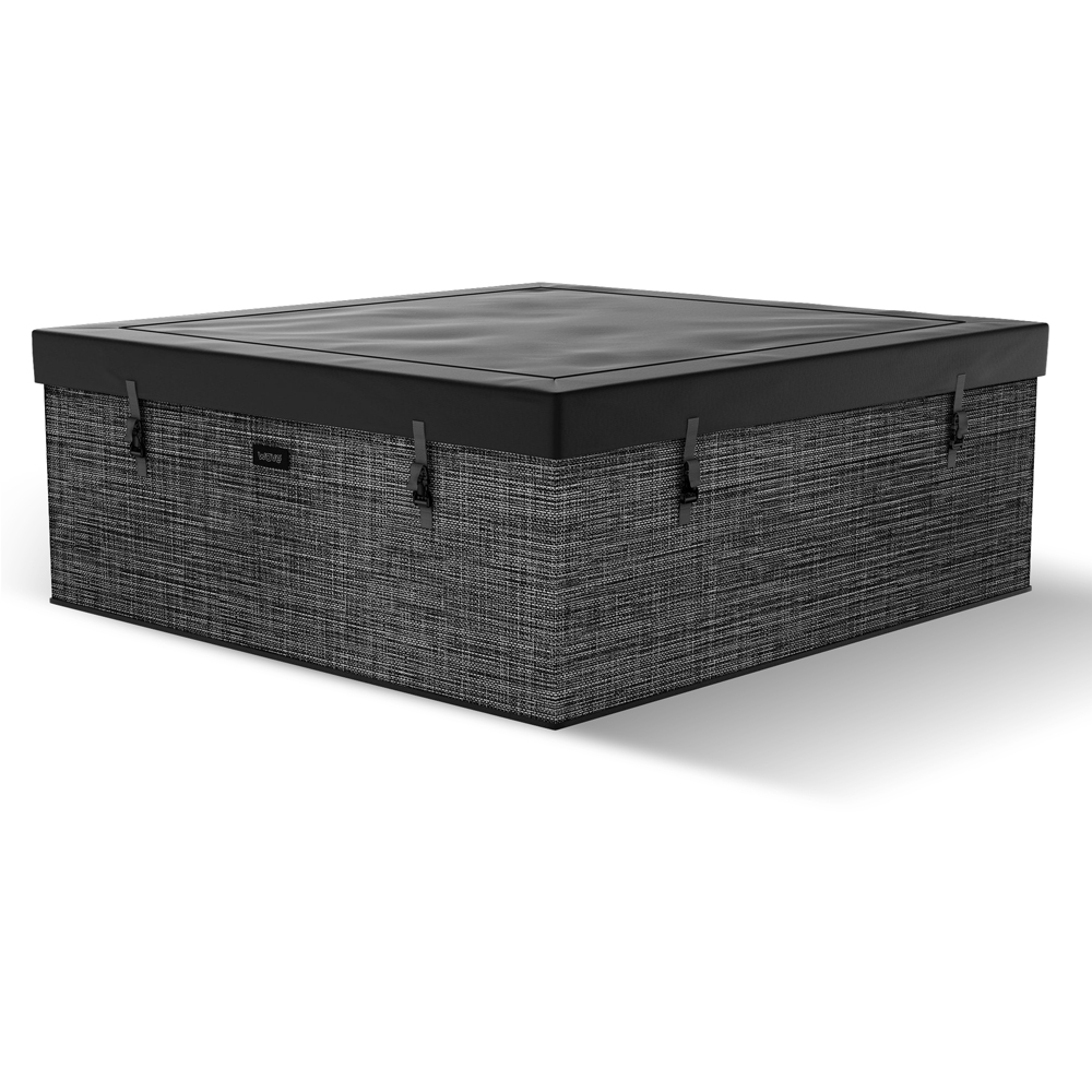 Wave Garda 4 Person Square Flint Rattan Hot Tub Spa Image 4