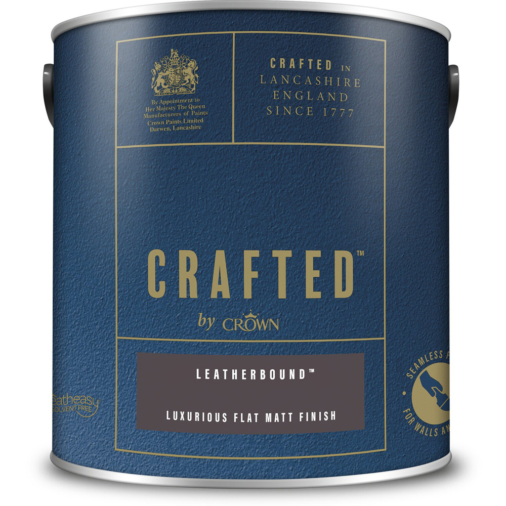 Crown Crafted Walls & Wood Leatherbound Luxurious Flat Matt Paint 2.5L Image 2
