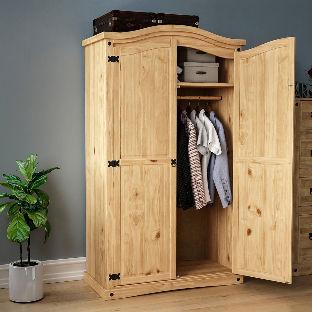 Vida Designs Corona 2 Door Natural Wardrobe Image 4