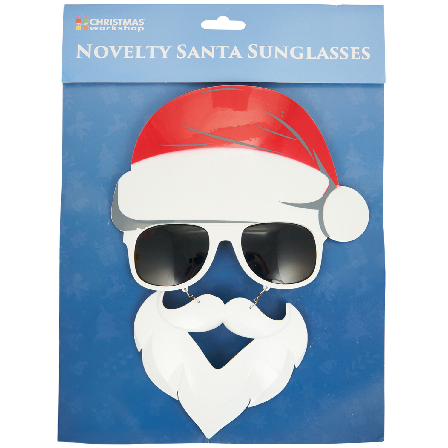 Santa Disguise Sunglasses - White Image 1