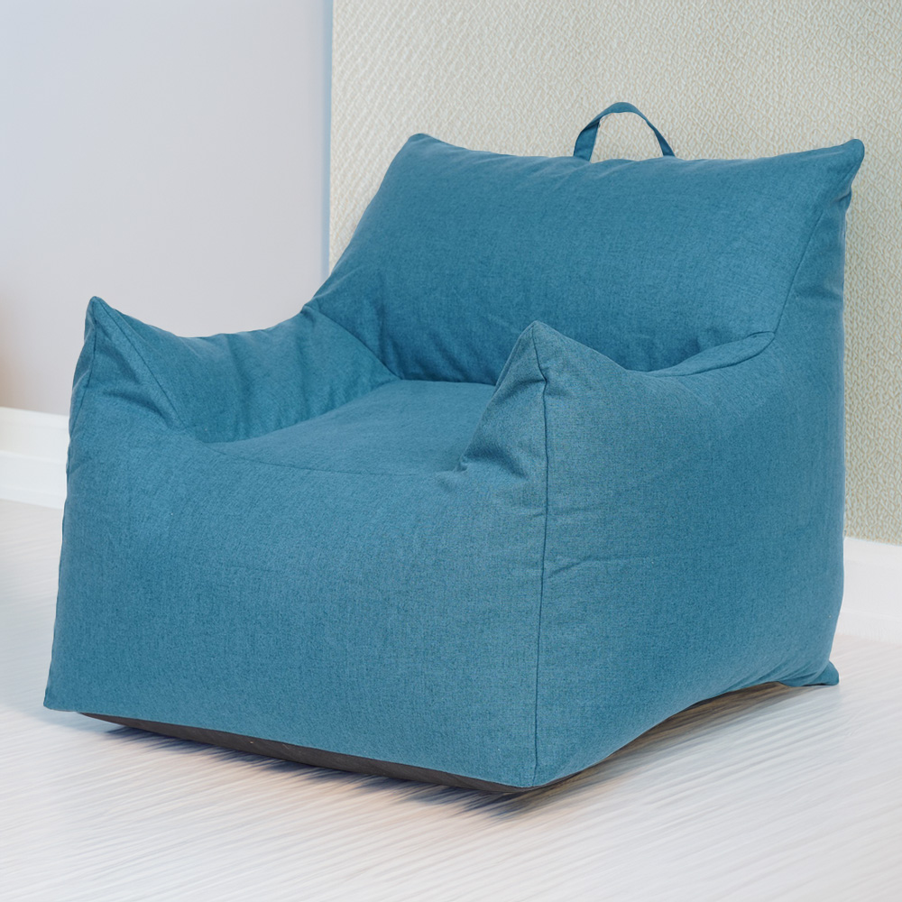 Kaikoo Blue Large Luxury Brushed Polyester Bean Bag Chair Image 1