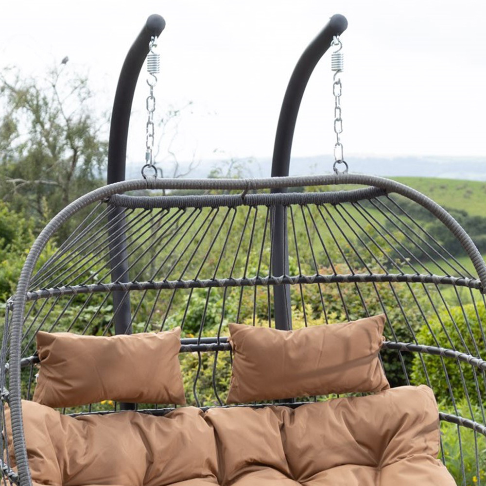 Artemis Home Burford 2 Seater Brown Swing Chair Image 3