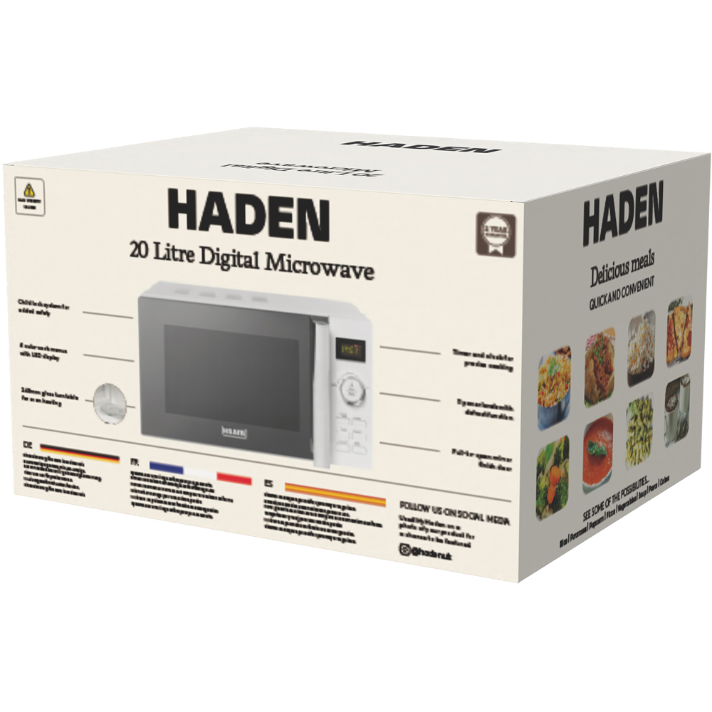Haden 214652 White 20L Digital Microwave 800W Image 5